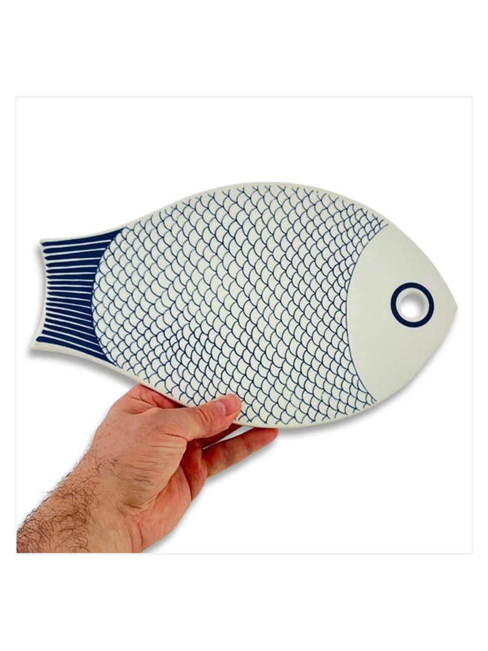 Arabia of Finland cutting board plate, fish. Design, Kaarina Aho. Year, 1950's.